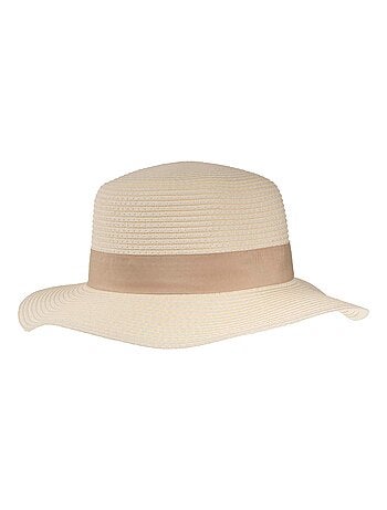 Chapeau Bande beige, ajustable tour de tête femme Isotoner