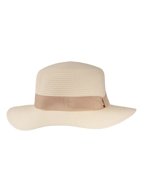 Chapeau bande beige, ajustable tour de tête femme Isotoner - Kiabi