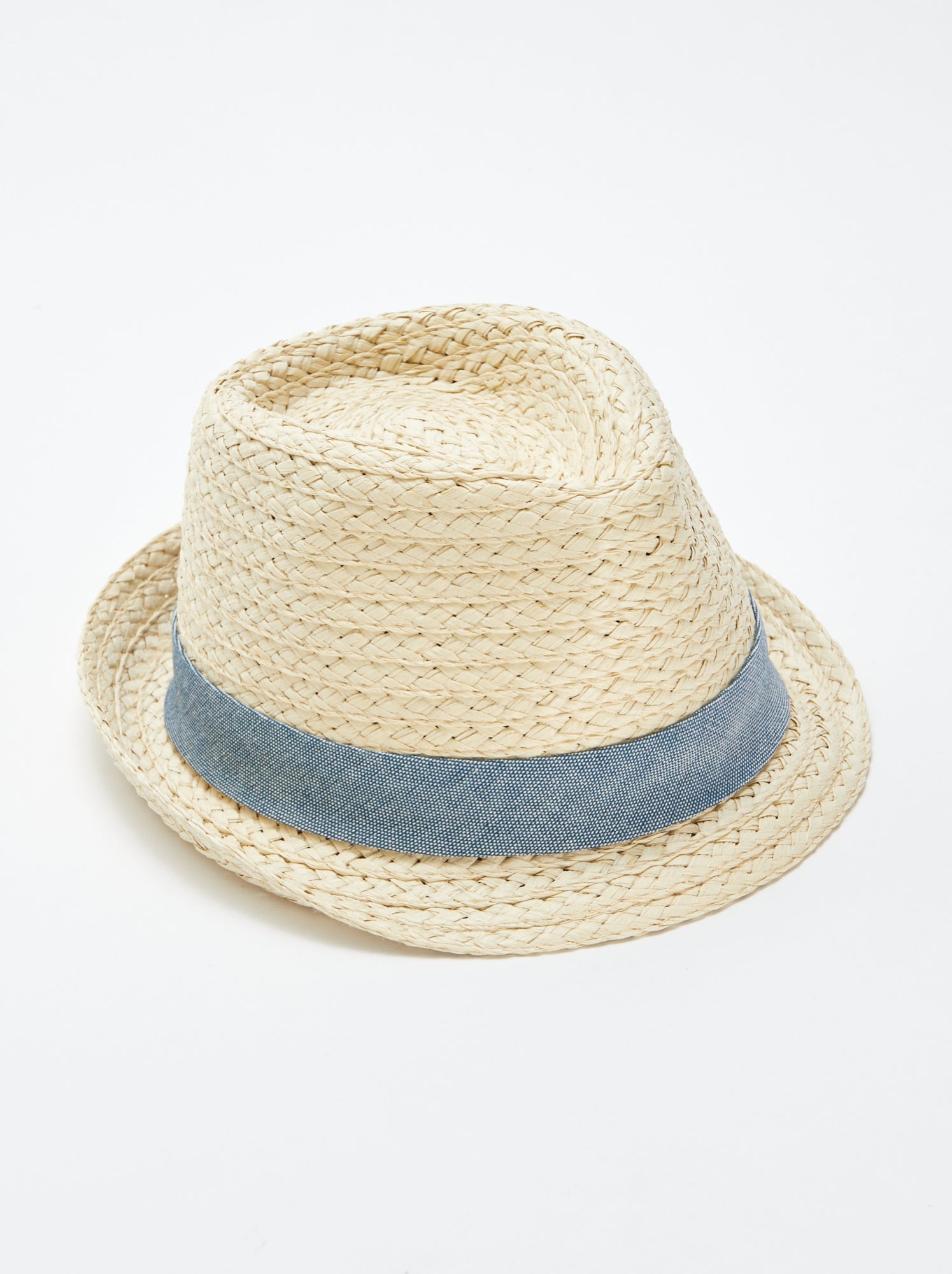 Chapeau Borsalino Aspect Paille Pour Garçon - Vertbaudet, Ruban Rayé, Style élégant - 5
