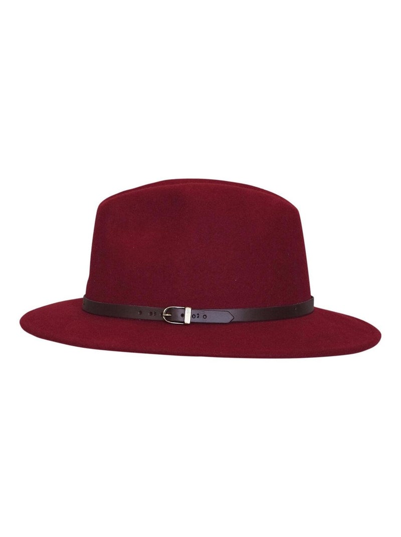 Chapeau borsalino laine COSTA Bordeaux - Kiabi