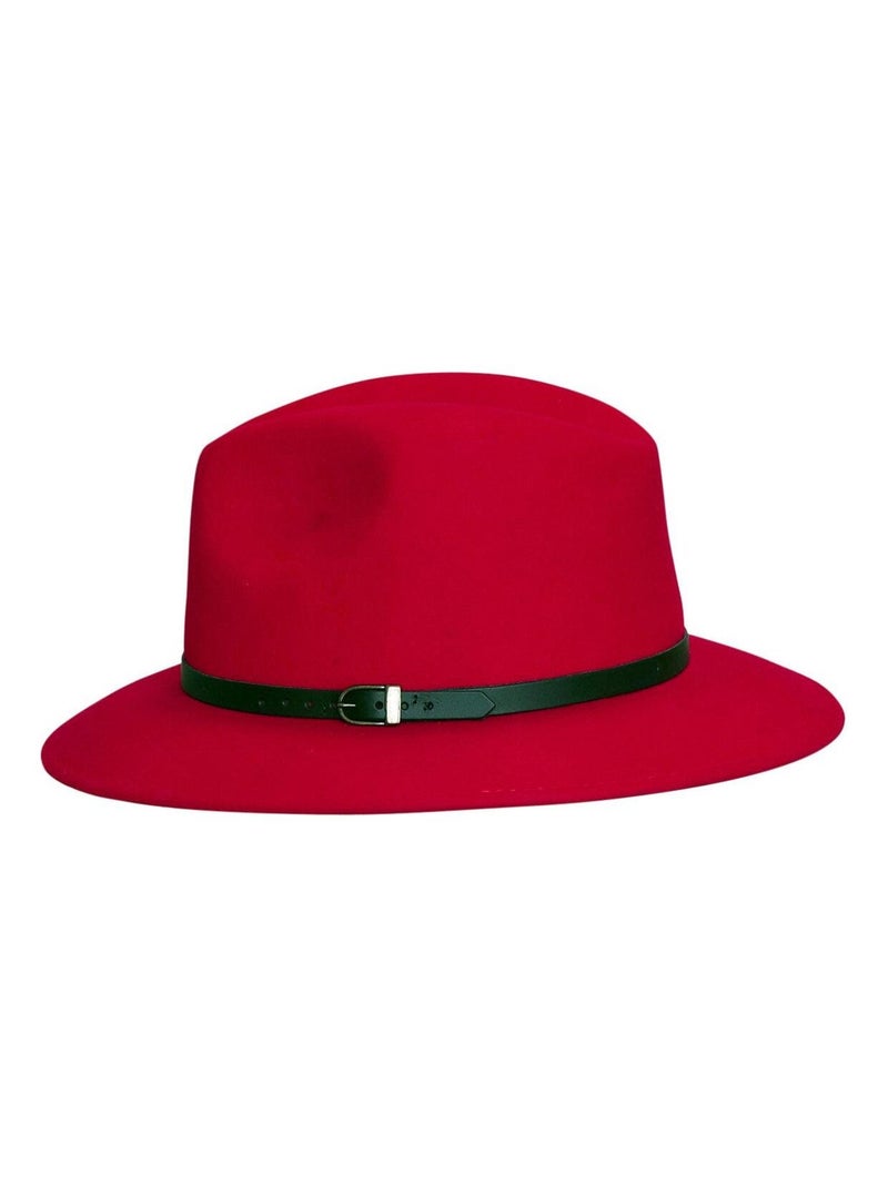 Chapeau borsalino laine COSTA Rouge - Kiabi