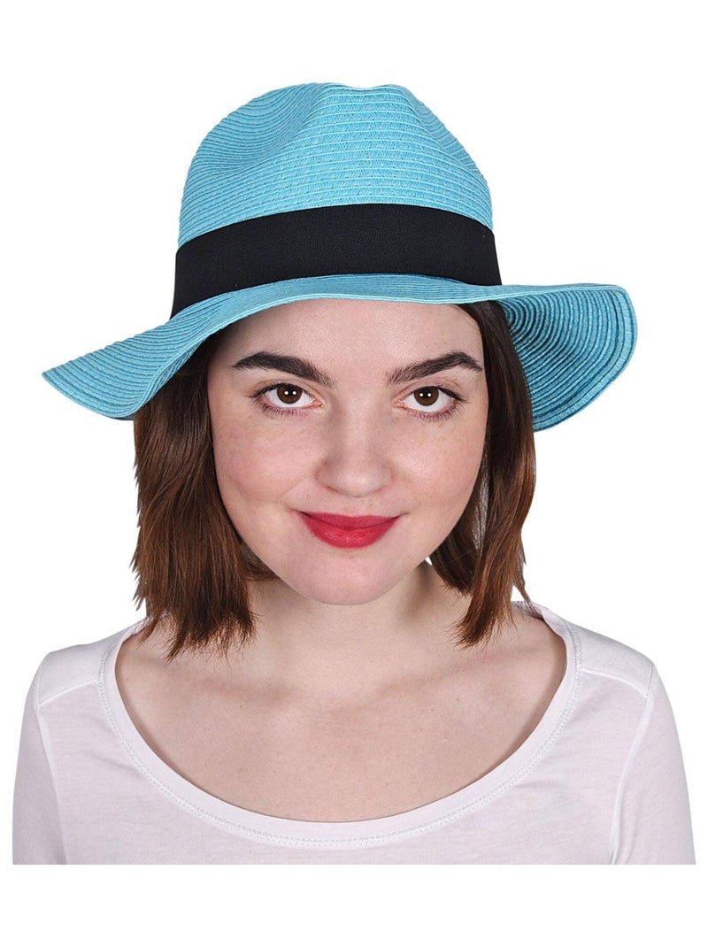 Chapeau borsalino MERVE Bleu turquoise - Kiabi