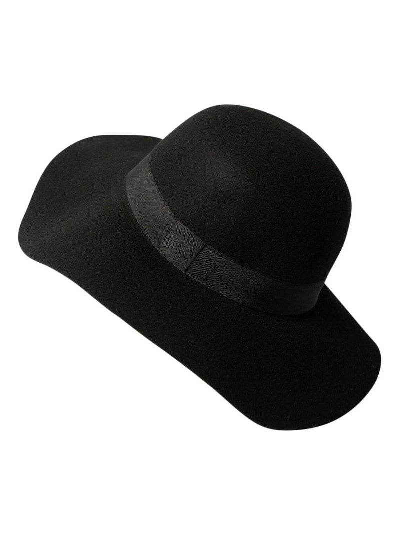 Chapeau capeline en laine PAULA Noir - Kiabi