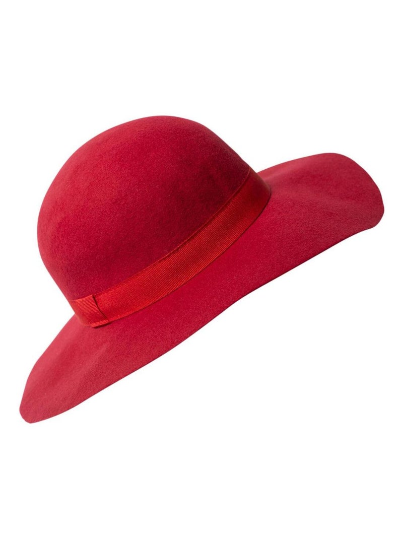 Chapeau capeline en laine PAULA Rose framboise - Kiabi