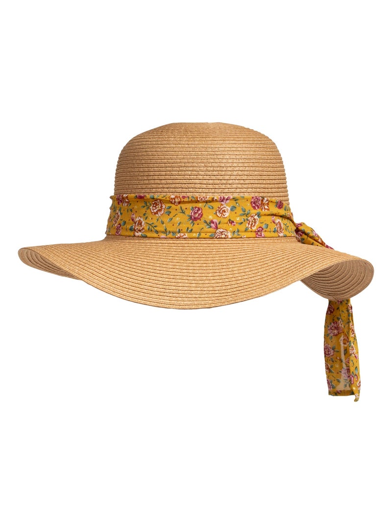 Chapeau capeline foulard Jaune foncé - Kiabi