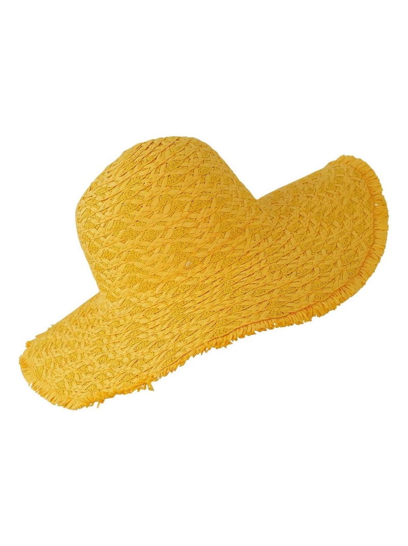 Chapeau capeline IRIS Jaune - Kiabi