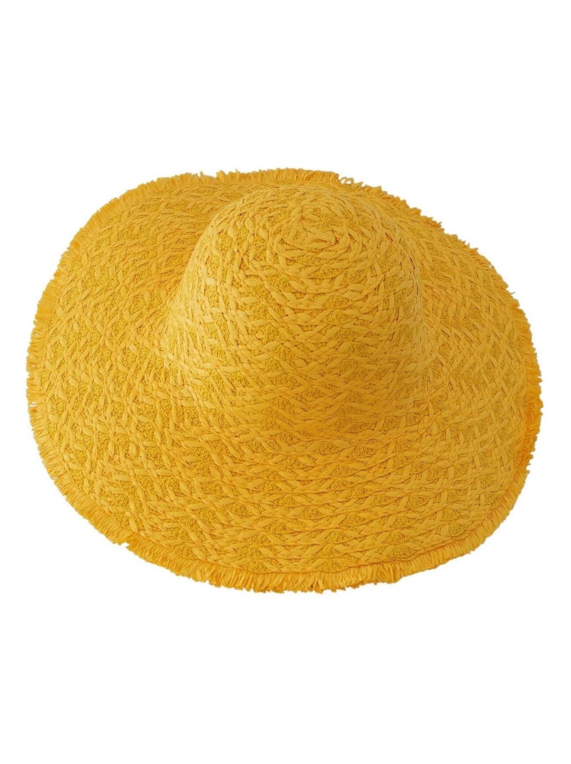 Chapeau capeline IRIS Jaune - Kiabi