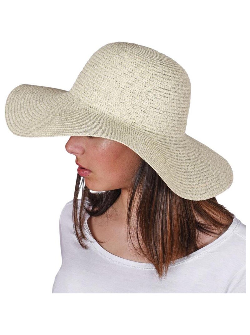 Chapeau capeline KIRUMA Blanc nacré - Kiabi