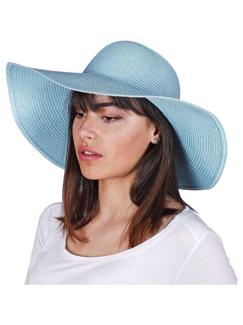 Chapeau capeline KIRUMA Bleu ciel - Kiabi