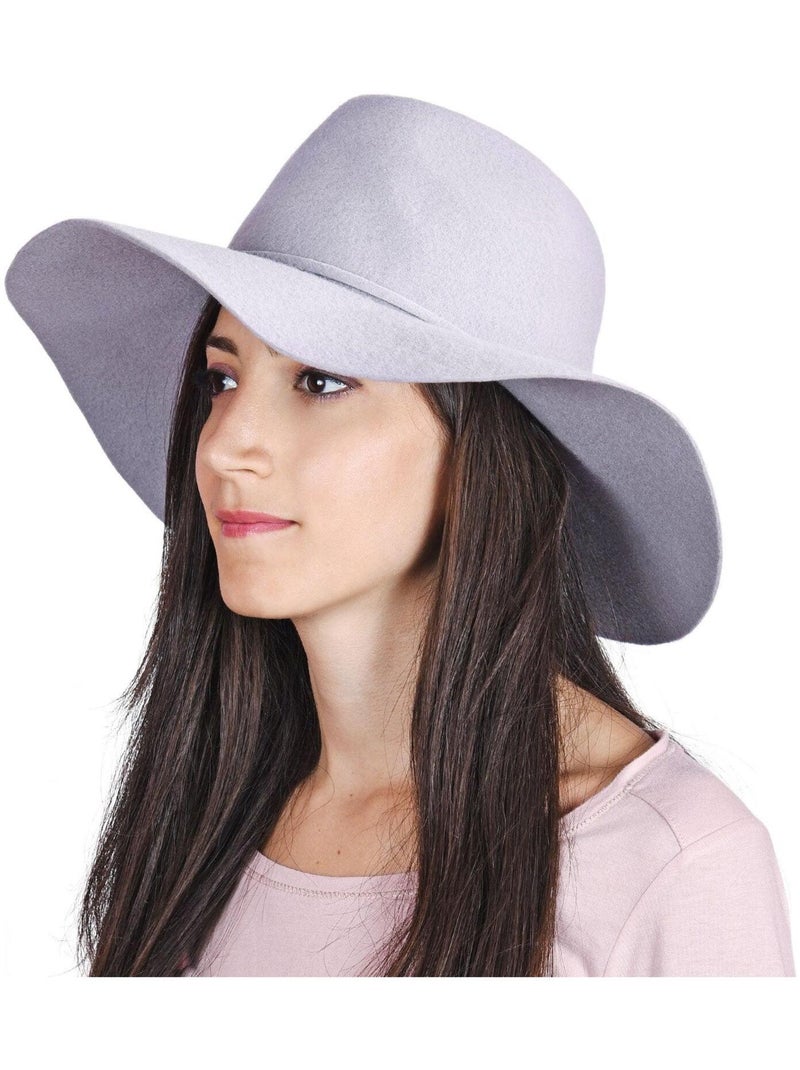Chapeau capeline laine MILIE Gris - Kiabi