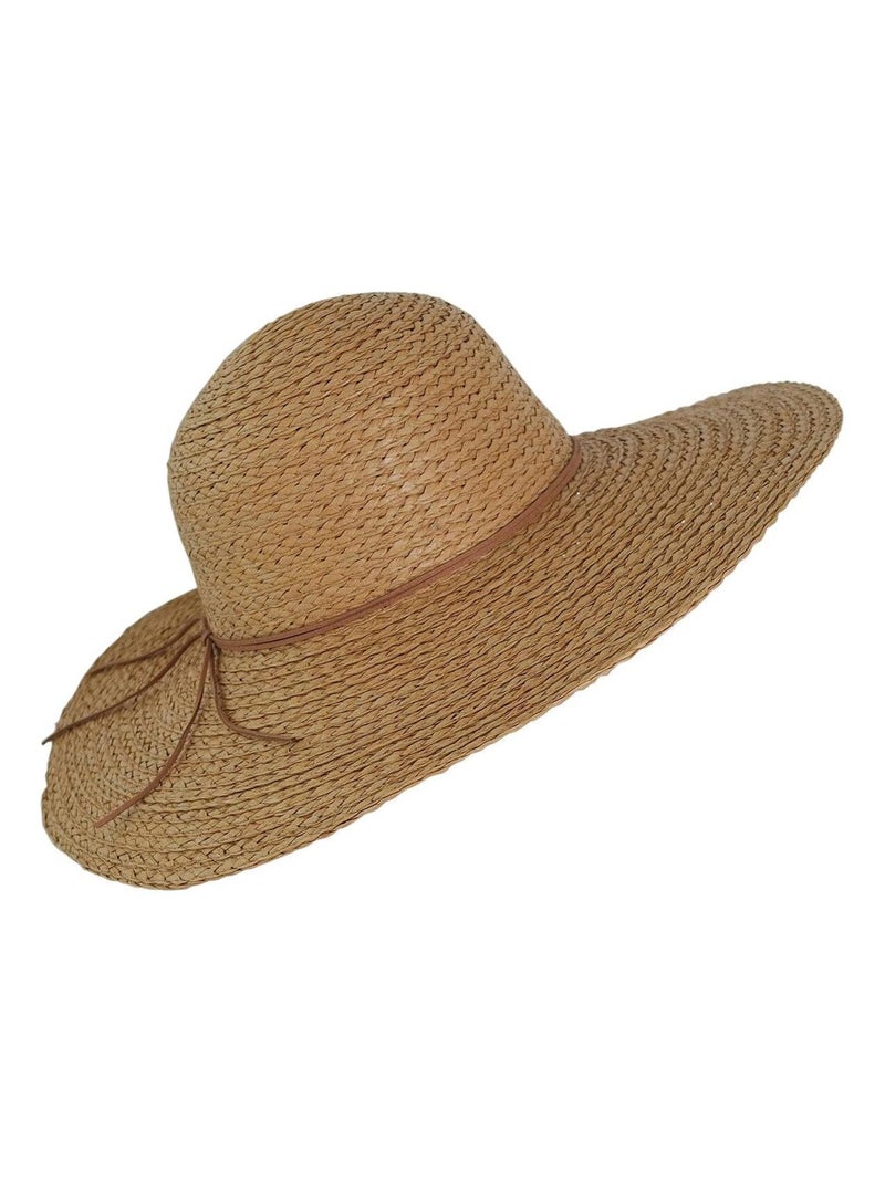 Chapeau capeline paille SIBEL Camel - Kiabi