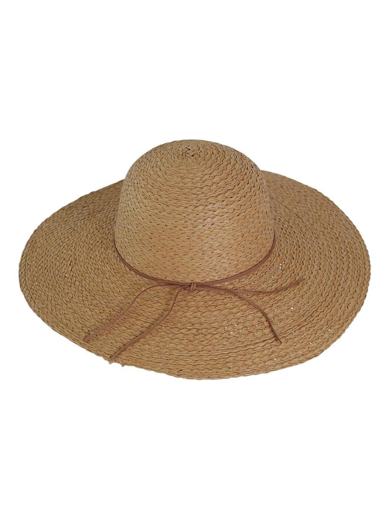 Chapeau capeline paille SIBEL Camel - Kiabi