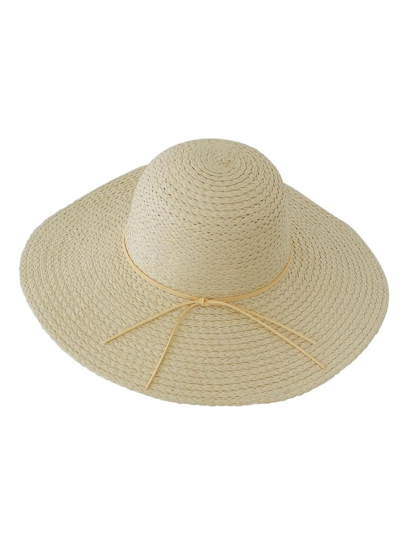 Chapeau capeline paille SIBEL Ecru - Kiabi