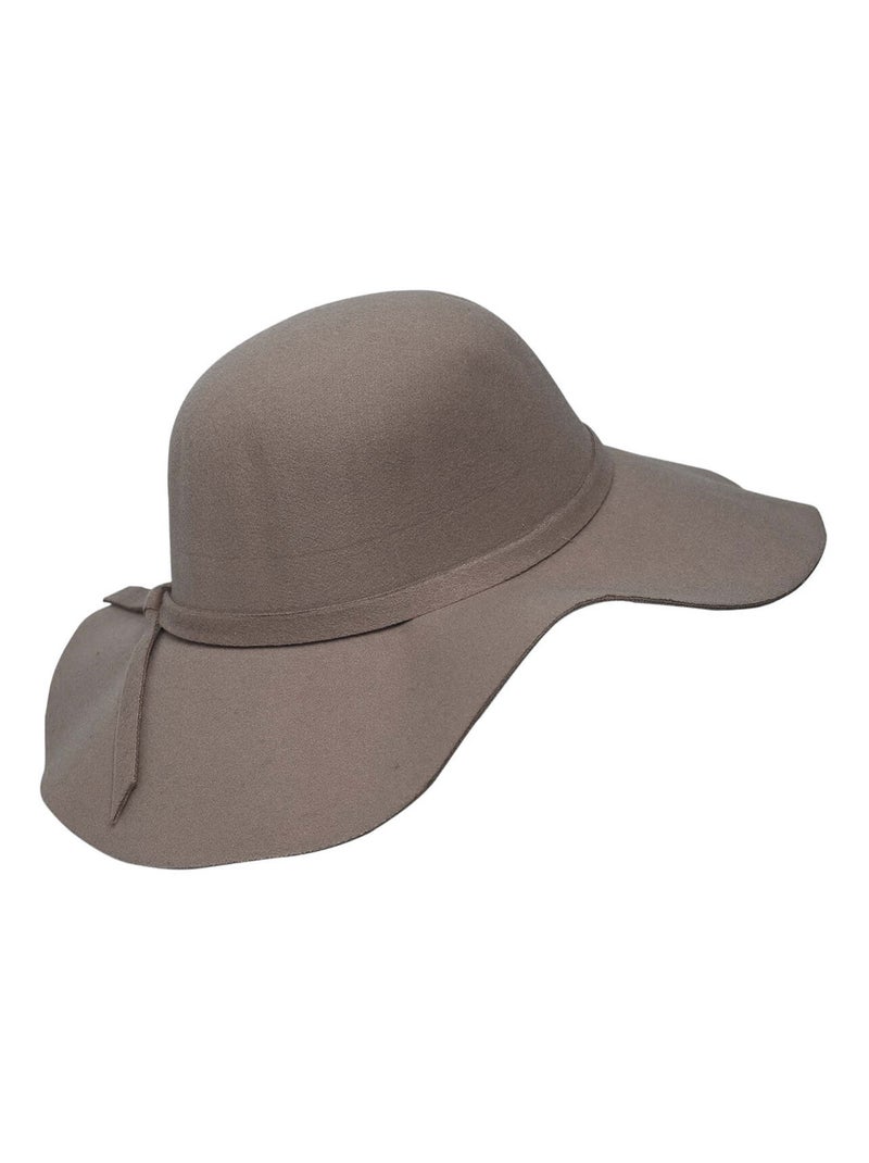 Chapeau capeline UDINE Gris souris - Kiabi
