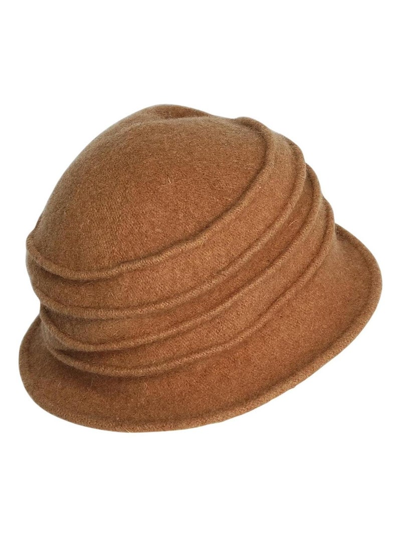 chapeau cloche 100% laine Beige - Kiabi