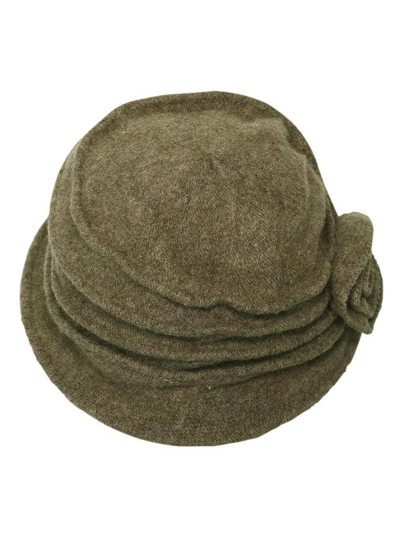 chapeau cloche 100% laine Marron - Kiabi
