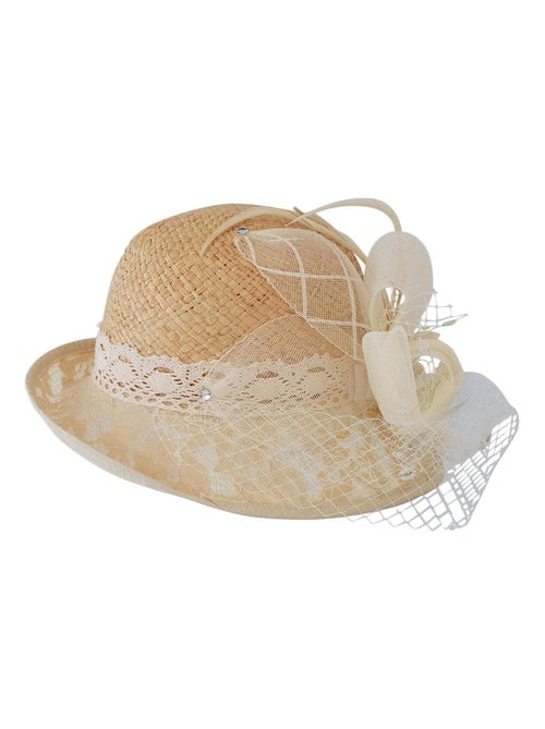 Chapeau cloche de cérémonie dentelle - Kiabi