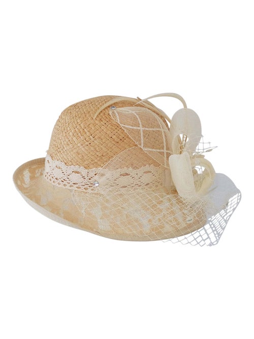 Chapeau cloche de cérémonie dentelle - Kiabi