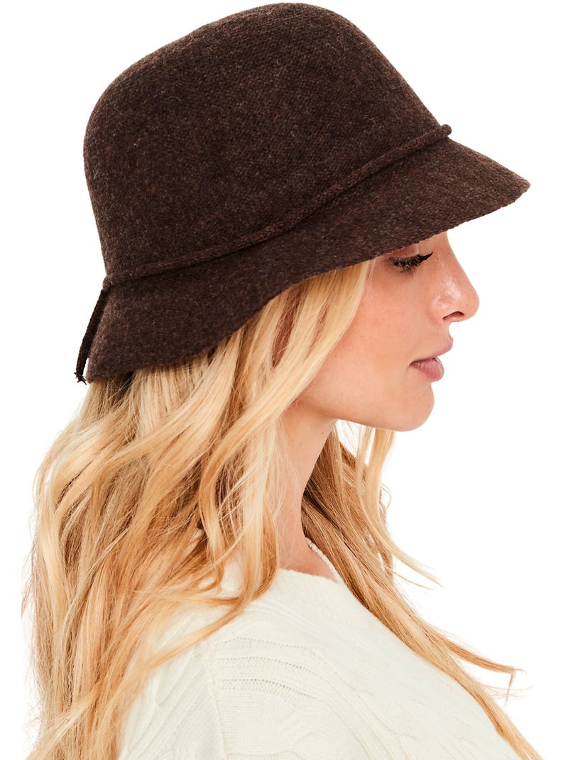 Chapeau cloche en laine pc2 Marron - Kiabi