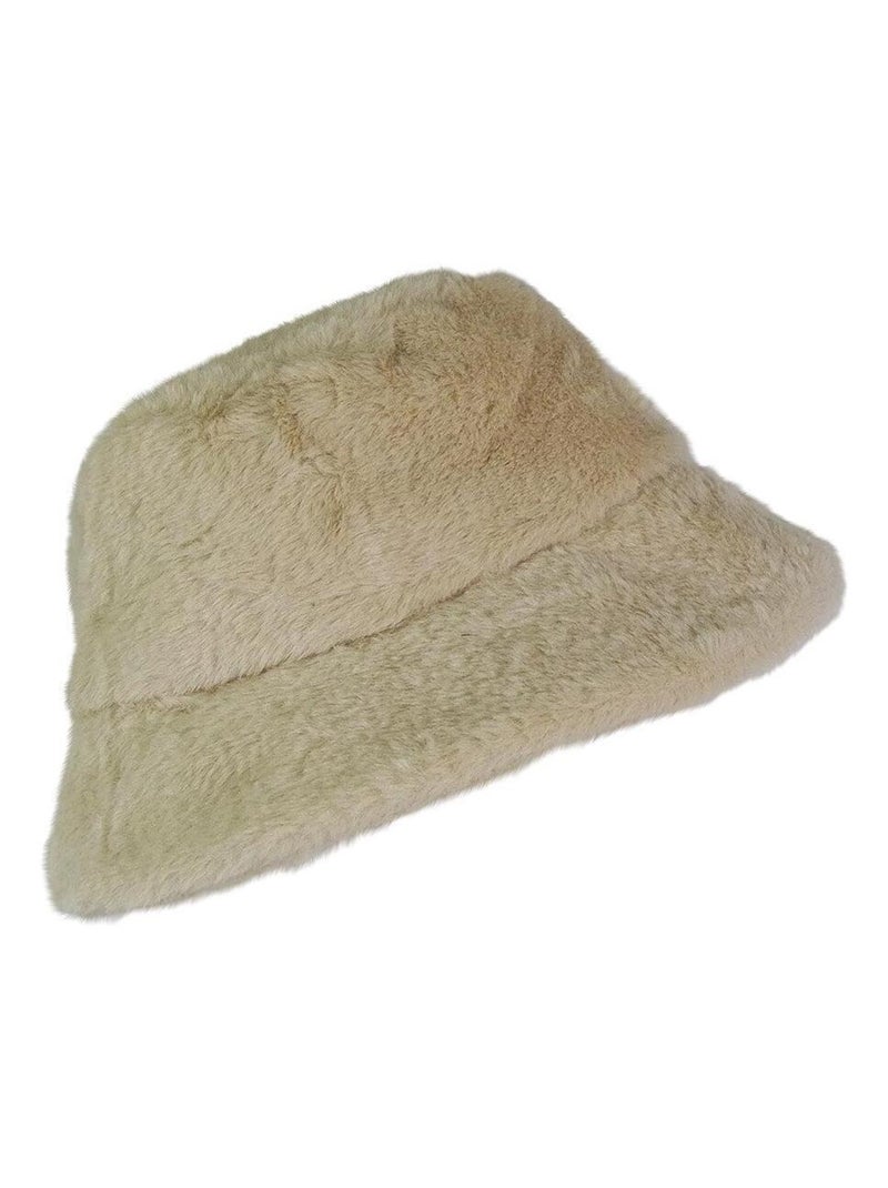 Chapeau clôche fausse fourrure JASMINE Beige - Kiabi