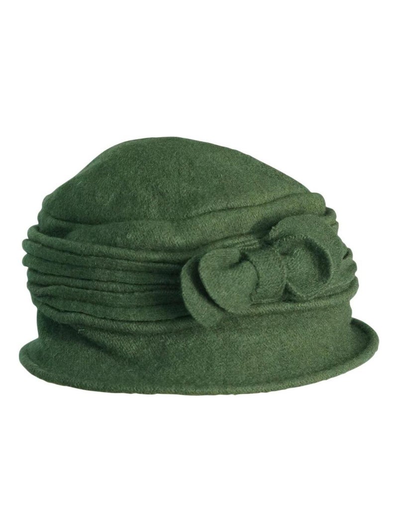 Chapeau cloche laine SALOME Kaki - Kiabi