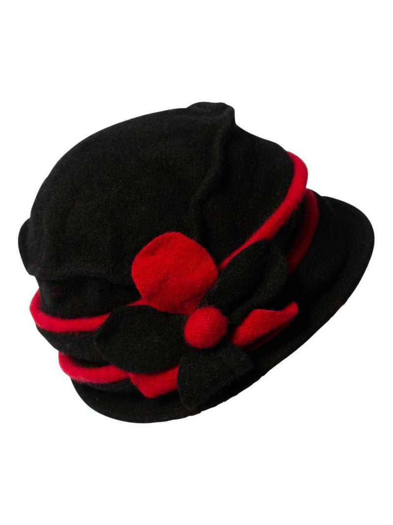 Chapeau cloche laine YOKO Rouge - Kiabi