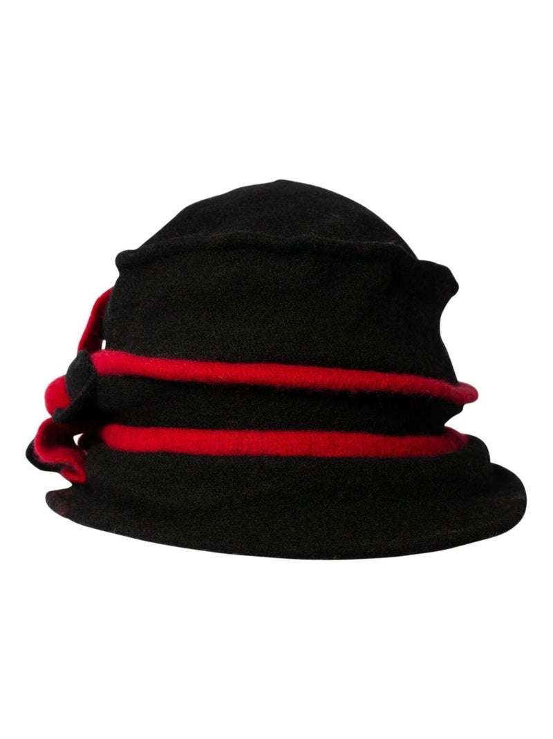 Chapeau cloche laine YOKO Rouge - Kiabi