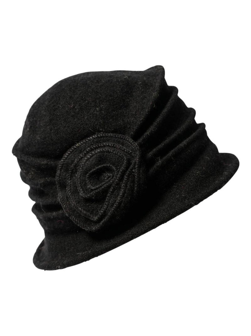 chapeau clocle 100% laine Noir - Kiabi