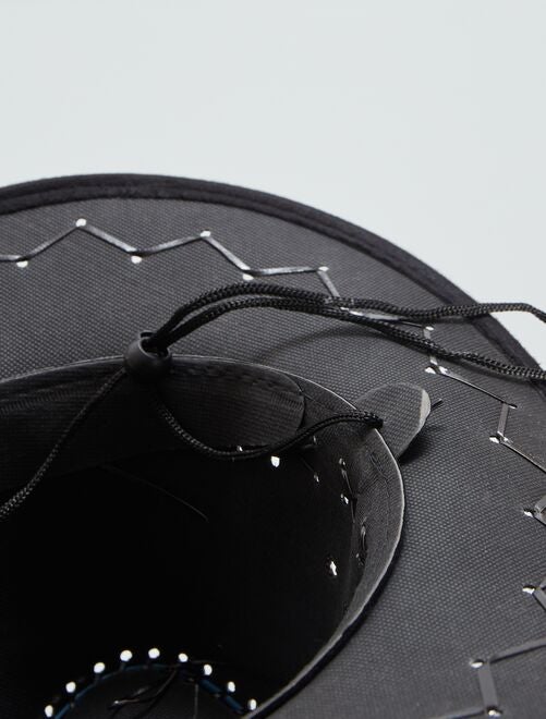 Chapeau feutrine et bord fantaisie - noir - Kiabi - 10.00€
