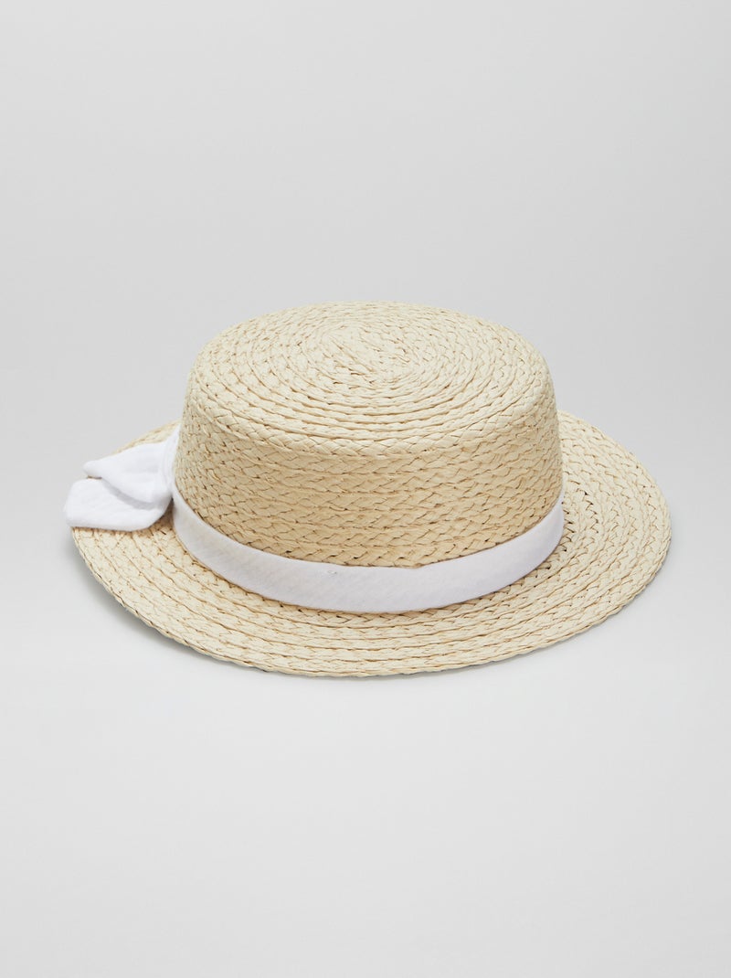Chapeau de paille Beige - Kiabi