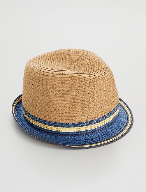 Chapeau de paille                             beige/bleu 
