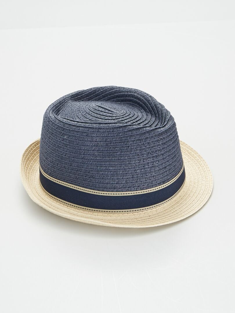 Chapeau de paille Bleu - Kiabi