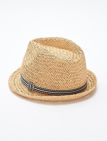 Chapeau de paille en papier tressé