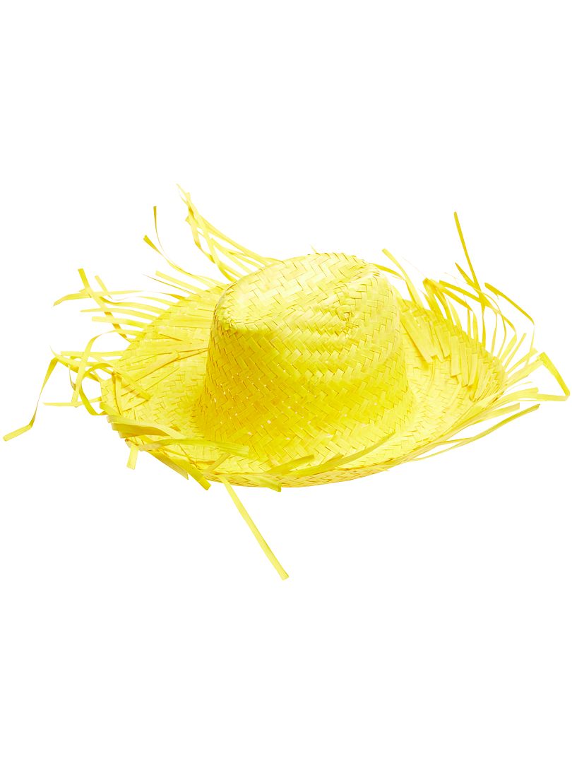 Chapeau de paille jaune - Kiabi