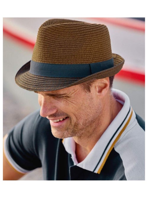 Chapeau de Paille Marron   - ATLAS FOR MEN - Kiabi