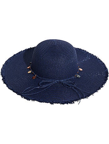 Chapeau de soleil large à perles Pamela