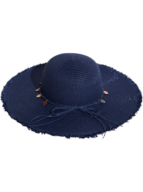 Chapeau de soleil large à perles Pamela - Kiabi