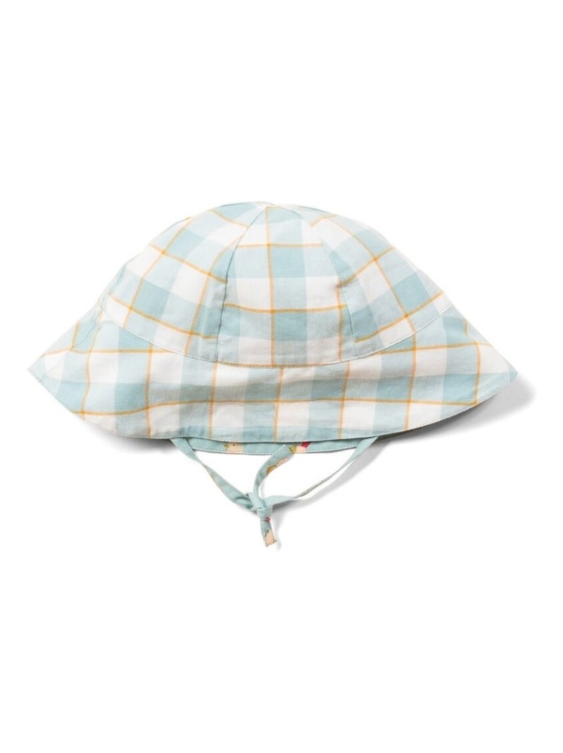 Chapeau de Soleil Réversible Bio - Oiseaux Bleu - Kiabi
