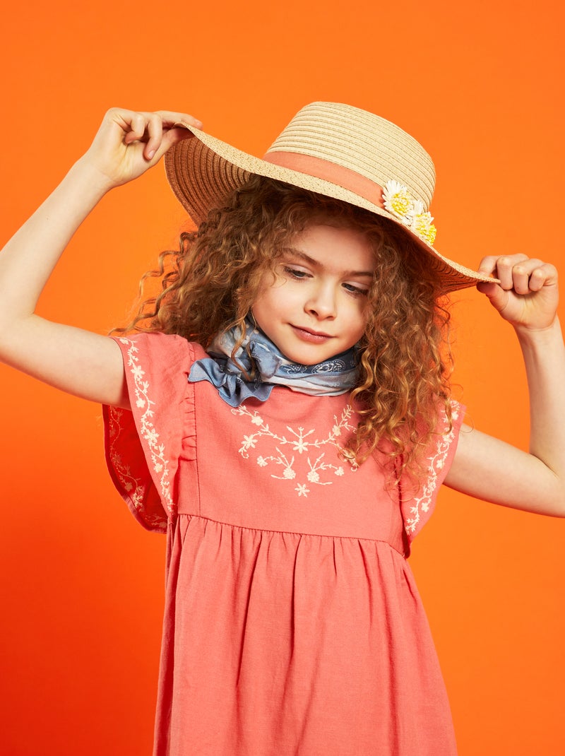 Chapeau en capeline Rose - Kiabi