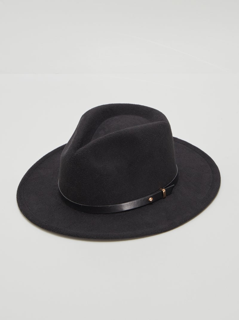 Chapeau en feutrine Noir - Kiabi
