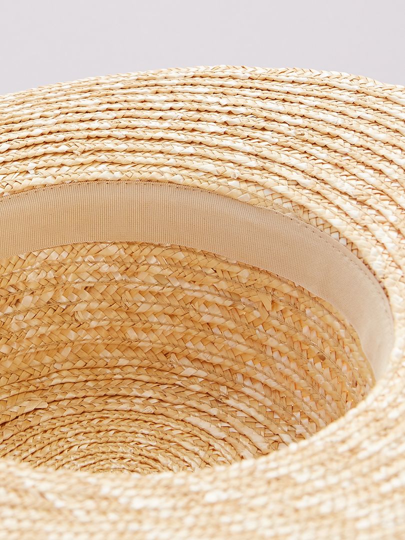 Chapeau En Paille Beige Kiabi