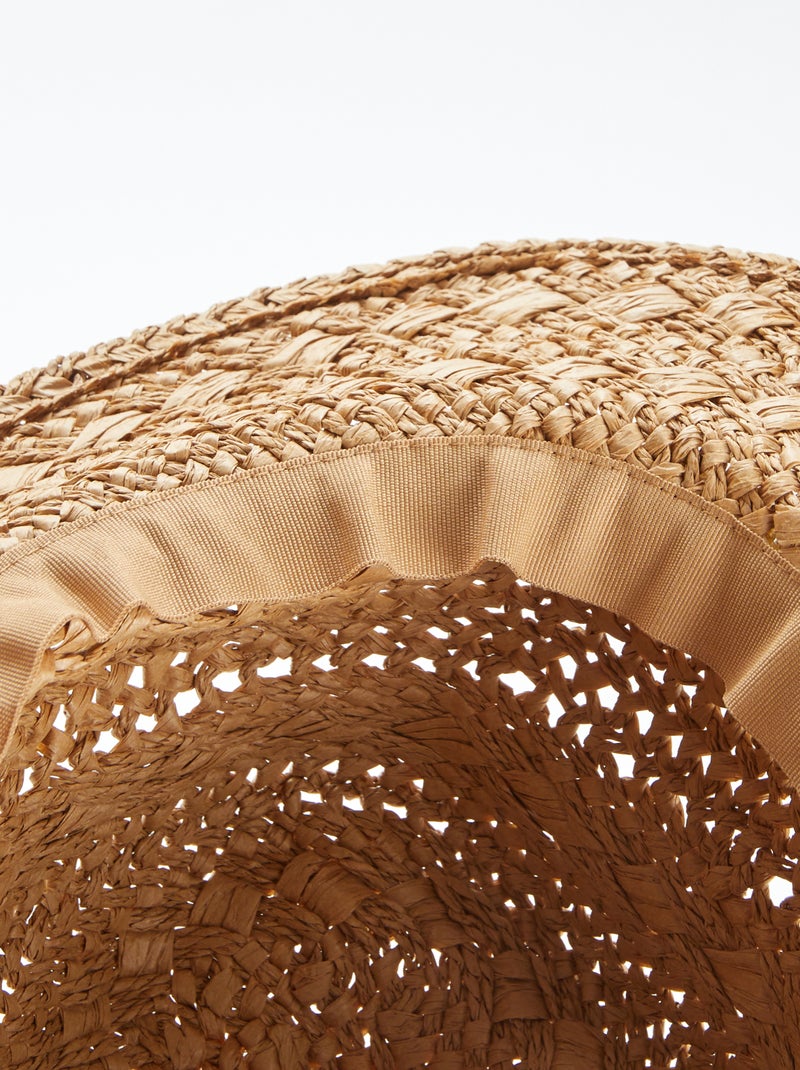Chapeau en paille casual MARRON - Kiabi