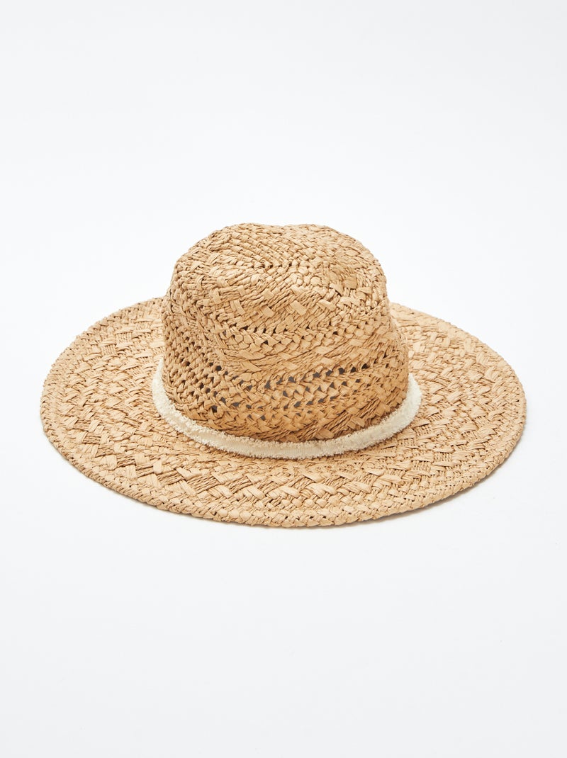 Chapeau en paille casual MARRON - Kiabi