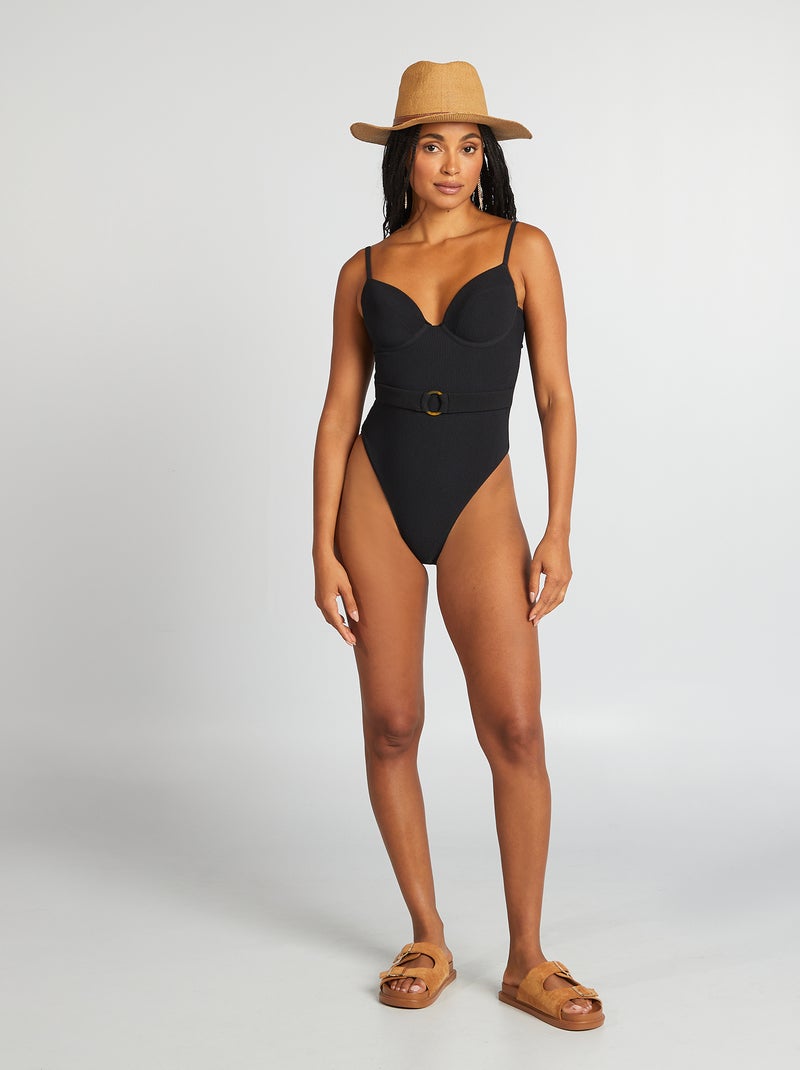 Chapeau en raphia Marron - Kiabi