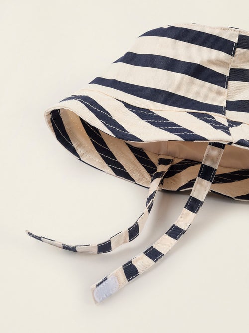 Chapeau en Sergé à Rayures avec Bandes Latérales - Kiabi