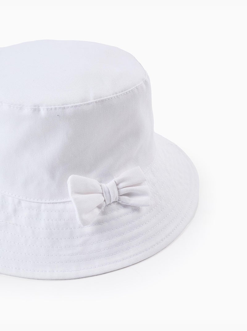 Chapeau en Sergé avec Nœud Blanc - Kiabi