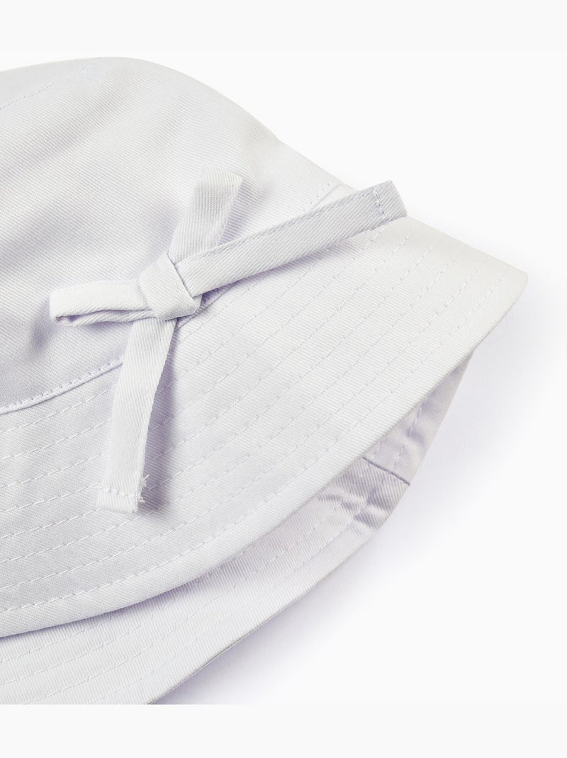 Chapeau en Sergé avec Nœud Décoratif Blanc - Kiabi