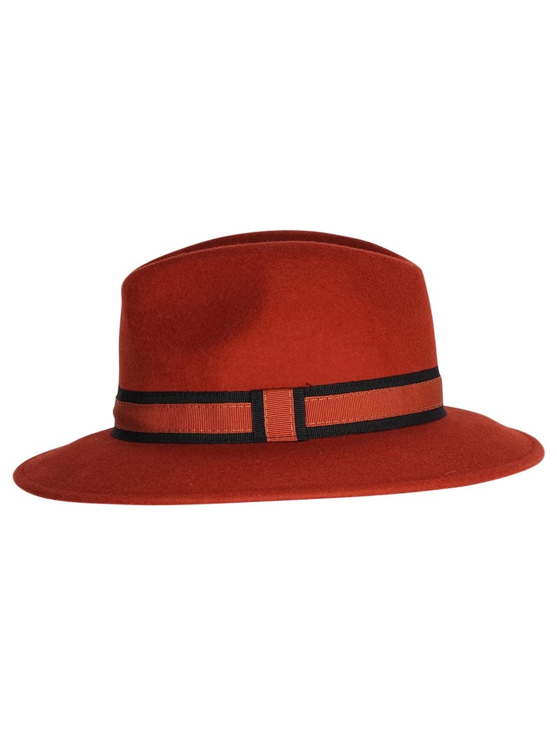 Chapeau fédora 100% laine MAJEUR Safran - Kiabi