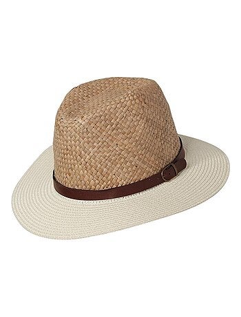 Chapeau fédora bi matiére