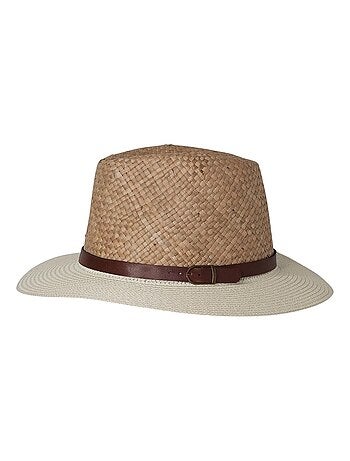 Chapeau fédora bi matiére